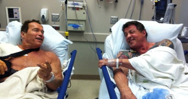 Arnold and Stallone in hospital!